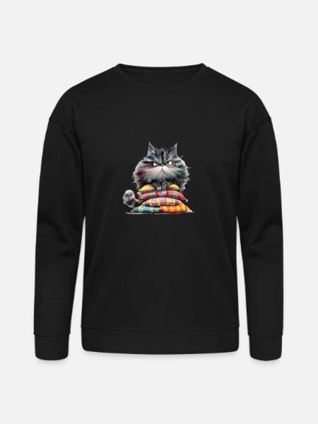 Funny Cat - Bella + Canvas Unisex Sweatshirt - black