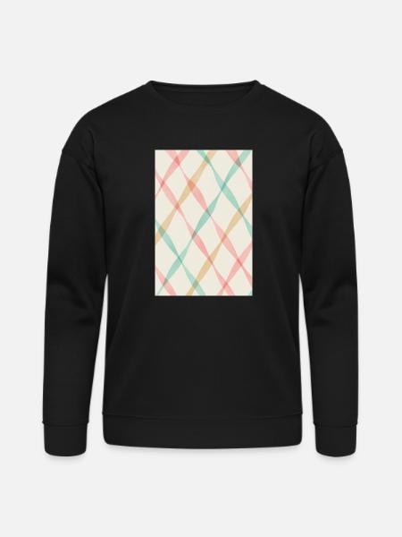 Pastel Diagonal Plaid - Bella + Canvas Unisex Sweatshirt - black