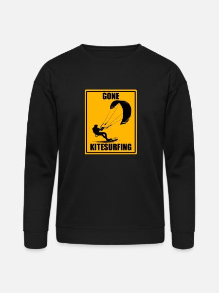 Gone Kitesurfing Sign - Bella + Canvas Unisex Sweatshirt - black