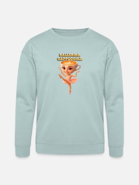 Ballerina Cappuccino Latte Art - Bella + Canvas Unisex Sweatshirt - dusty blue