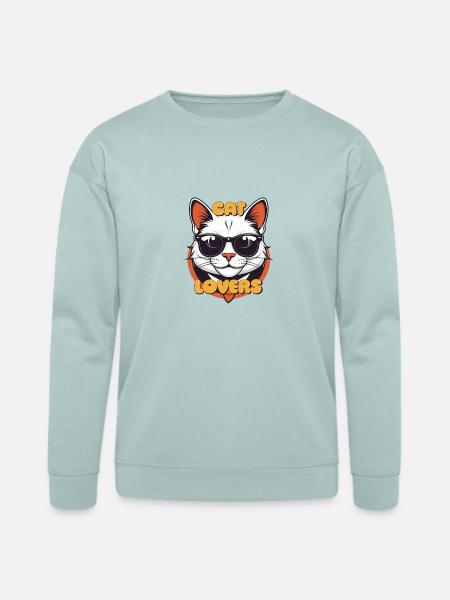 Cat lovers - Bella + Canvas Unisex Sweatshirt - dusty blue
