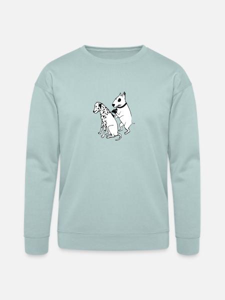 DALMATIAN DOG, TATTOO - Bella + Canvas Unisex Sweatshirt - dusty blue