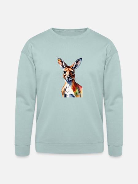 Kangaroo Design - Bella + Canvas Unisex Sweatshirt - dusty blue