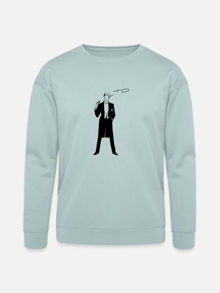 Smoking in a Tuxedo - Bella + Canvas Unisex Sweatshirt - dusty blue