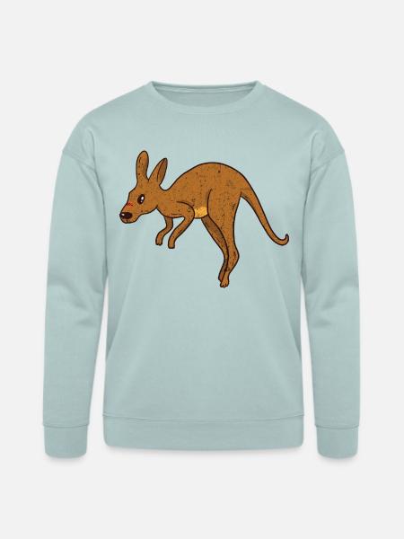 Rustic Kangaroo Jump - Bella + Canvas Unisex Sweatshirt - dusty blue