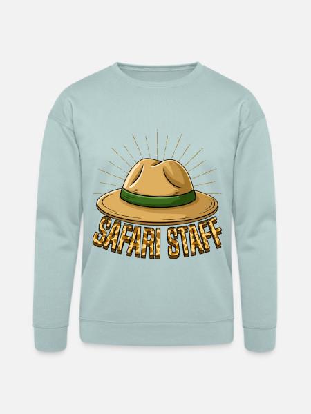 Safari Staff Hat Emblem - Bella + Canvas Unisex Sweatshirt - dusty blue