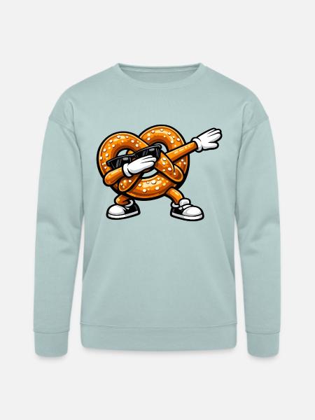 Dabbing Pretzel - Bella + Canvas Unisex Sweatshirt - dusty blue