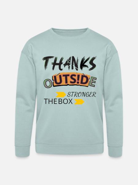 thanks - Bella + Canvas Unisex Sweatshirt - dusty blue