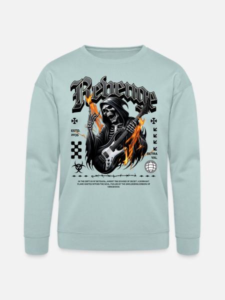 Revenge Skeleton - Bella + Canvas Unisex Sweatshirt - dusty blue