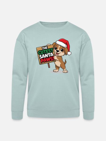 Cutest Santa Paws - Bella + Canvas Unisex Sweatshirt - dusty blue