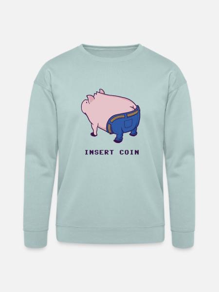 Insert Coin - Bella + Canvas Unisex Sweatshirt - dusty blue