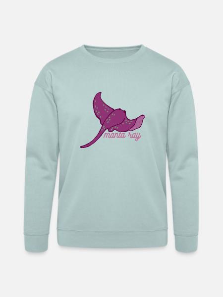 lovely manta ray - Bella + Canvas Unisex Sweatshirt - dusty blue