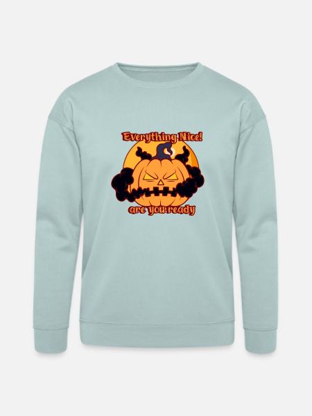 Halloween-everything nice - Bella + Canvas Unisex Sweatshirt - dusty blue