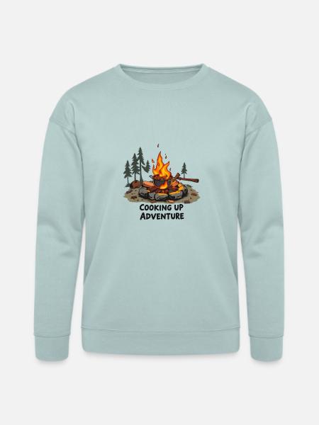 Campfire Cooking - Bella + Canvas Unisex Sweatshirt - dusty blue