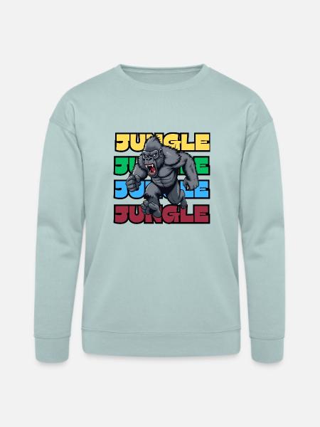 JUNGLE GORILLA - Bella + Canvas Unisex Sweatshirt - dusty blue