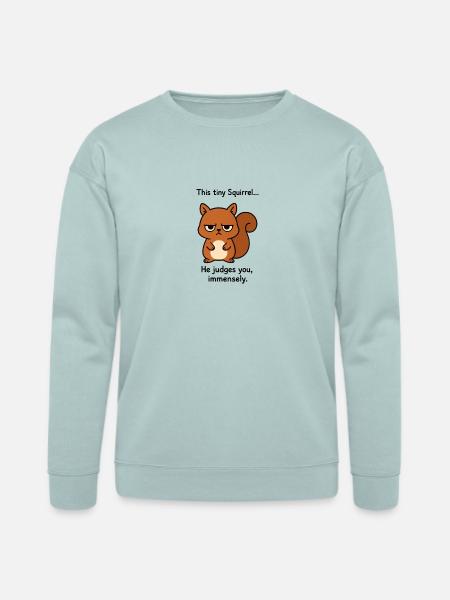 Squirrel of Judgement - Bella + Canvas Unisex Sweatshirt - dusty blue