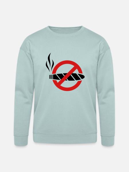 No smoking - cigar - Bella + Canvas Unisex Sweatshirt - dusty blue