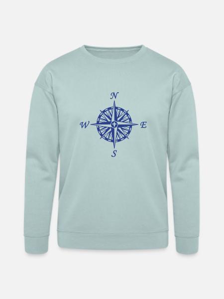 Compass Rose - Bella + Canvas Unisex Sweatshirt - dusty blue