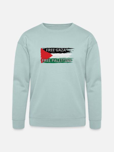 FREE PALESTINE - Bella + Canvas Unisex Sweatshirt - dusty blue