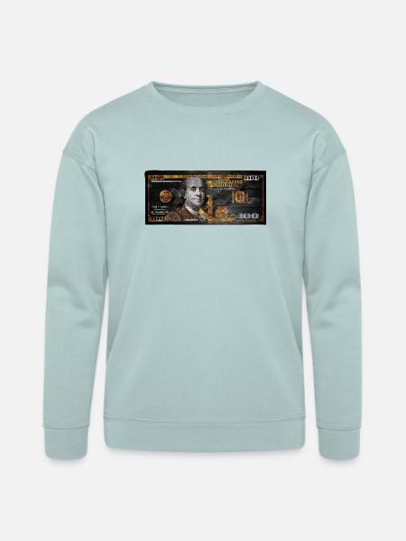 Dollar Bill - Bella + Canvas Unisex Sweatshirt - dusty blue