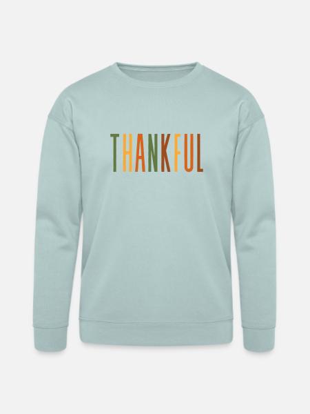 Thankful - Bella + Canvas Unisex Sweatshirt - dusty blue