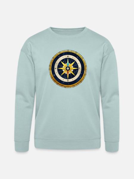 Stellar Golden Compass - Bella + Canvas Unisex Sweatshirt - dusty blue