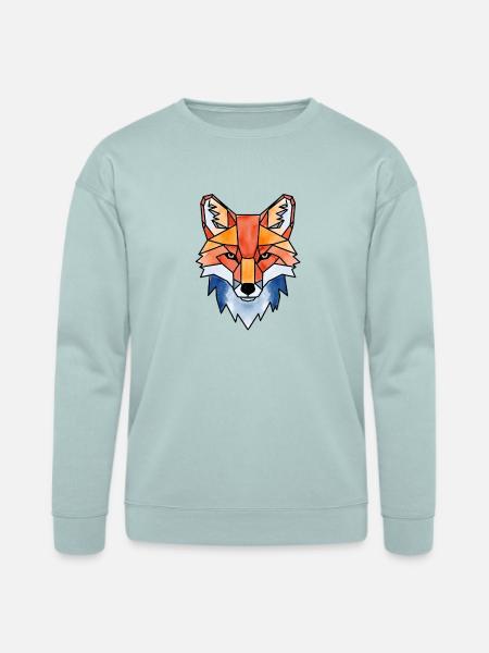 Polygon Fox - Bella + Canvas Unisex Sweatshirt - dusty blue