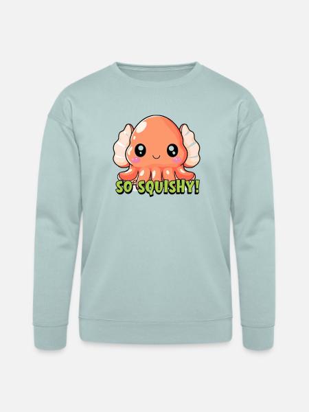 So Squishy Octopus Cheer - Bella + Canvas Unisex Sweatshirt - dusty blue