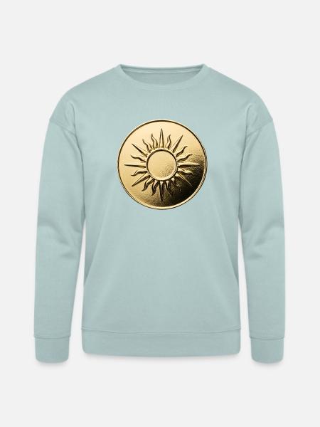 Golden Sunburst Emblem - Bella + Canvas Unisex Sweatshirt - dusty blue