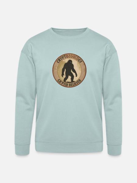 Cryptid Believer Sasquatch Coin - Bella + Canvas Unisex Sweatshirt - dusty blue