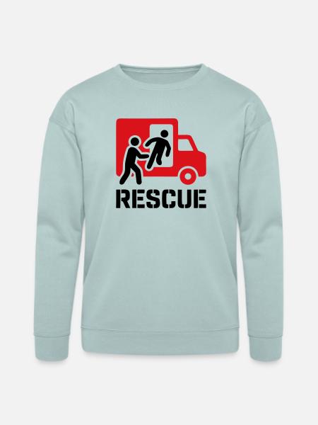 Rescue EMS Paramedic Action - Bella + Canvas Unisex Sweatshirt - dusty blue