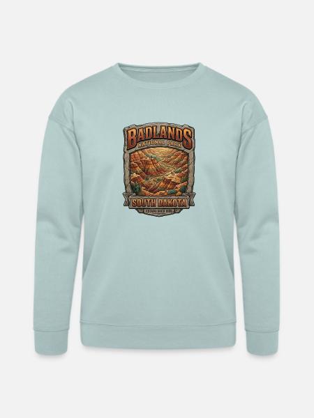 Badlands National Park Tee - Bella + Canvas Unisex Sweatshirt - dusty blue