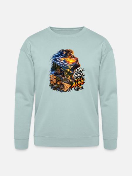 Feel Alive Summit Adventure - Bella + Canvas Unisex Sweatshirt - dusty blue