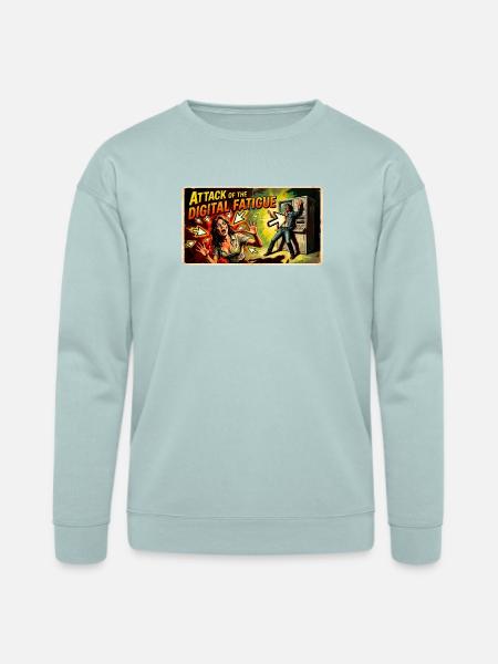Attack of the Digital Fatigue - Bella + Canvas Unisex Sweatshirt - dusty blue