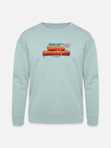Graffiti Happy Mother's Day Splash - Bella + Canvas Unisex Sweatshirt - dusty blue