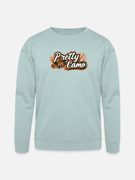 Pretty in Camo - Bella + Canvas Unisex Sweatshirt - dusty blue
