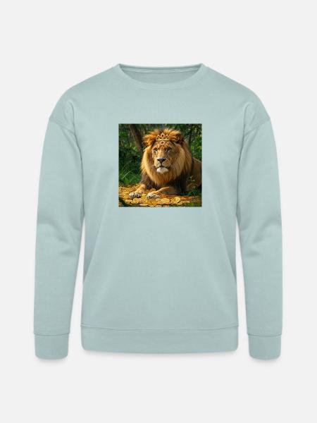 Lion coin - Bella + Canvas Unisex Sweatshirt - dusty blue