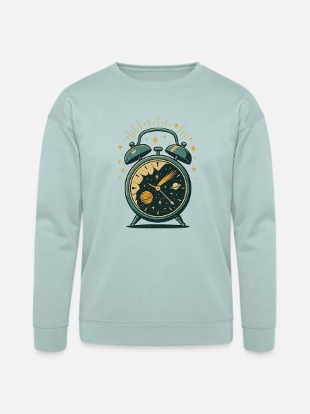 Alarm Clock Galaxy - Bella + Canvas Unisex Sweatshirt - dusty blue