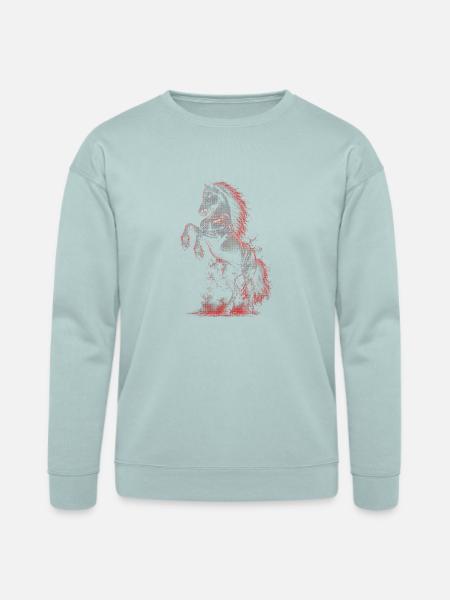 Crimson Blaze Stallion - Bella + Canvas Unisex Sweatshirt - dusty blue