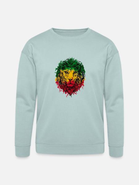 Africa map rasta lion - Bella + Canvas Unisex Sweatshirt - dusty blue