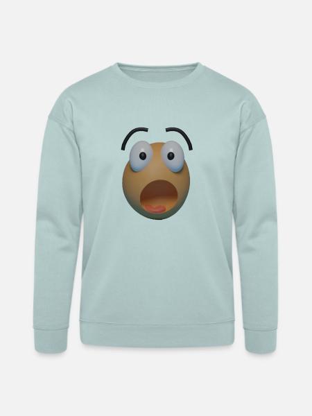 Surprised face - Bella + Canvas Unisex Sweatshirt - dusty blue