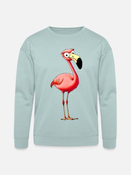 Flamingos Style - Bella + Canvas Unisex Sweatshirt - dusty blue