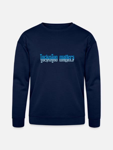 inclusion matters logo quote - Bella + Canvas Unisex Sweatshirt - navy