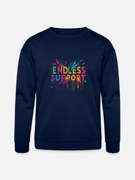 support - Bella + Canvas Unisex Sweatshirt - navy