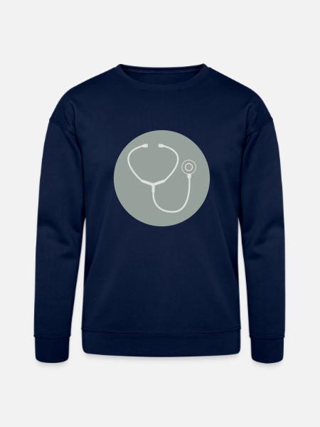 Stethoscope - Bella + Canvas Unisex Sweatshirt - navy