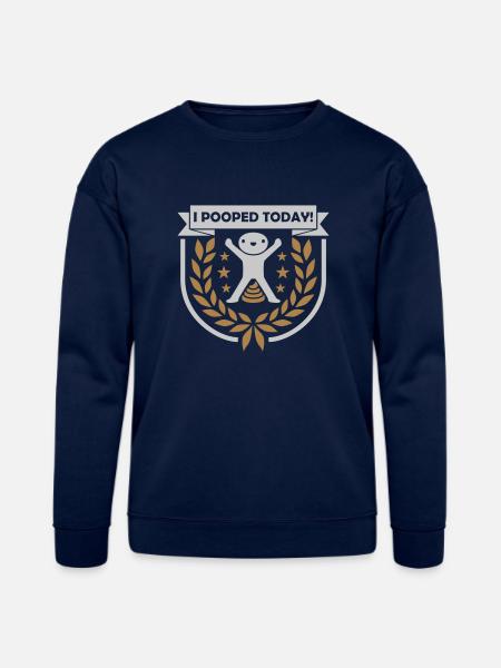 I pooped today quote - Bella + Canvas Unisex Sweatshirt - navy