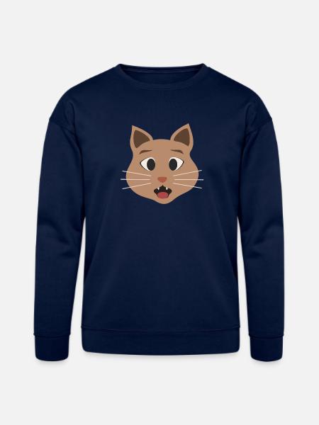 Surprised cat - Bella + Canvas Unisex Sweatshirt - navy