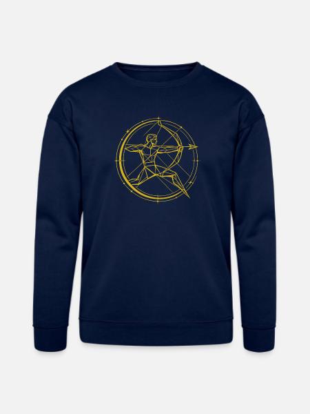 Geometric Vitruvian Circle - Bella + Canvas Unisex Sweatshirt - navy