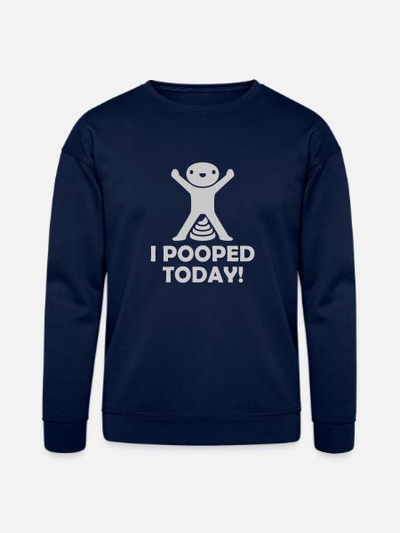 I pooped today quote - Bella + Canvas Unisex Sweatshirt - navy