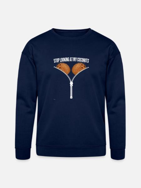 Looking Coconuts Summer Coconut - Bella + Canvas Unisex Sweatshirt - navy